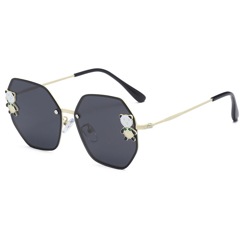 Gafas de sol de panda de dibujos animados para niños de resina al por mayor